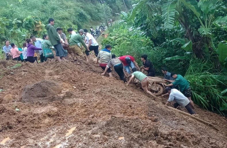 Hai người bị thương và mất tích do mưa lớn ở Lai Châu -0