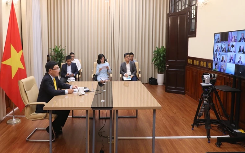 Phó Thủ tướng, Bộ trưởng Ngoại giao Phạm Bình Minh tham dự Phiên họp trực tuyến cấp cao của HĐBA LHQ -0