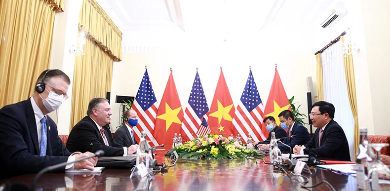 Hội đàm giữa Phó Thủ tướng, Bộ trưởng Ngoại giao Phạm Bình Minh và Ngoại trưởng Hoa Kỳ Michael Pompeo -0