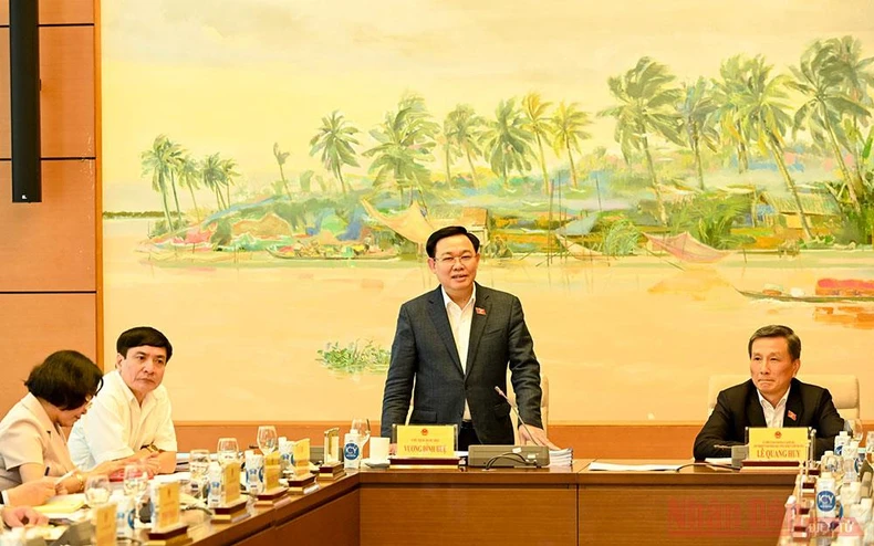Chủ tịch Quốc hội làm việc với Thường trực Ủy ban Kinh tế; Ủy ban Khoa học, Công nghệ và Môi trường -0