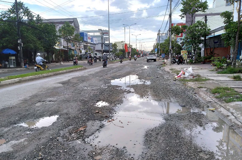 Chậm khắc phục hư hỏng quốc lộ 63 ở Cà Mau -0