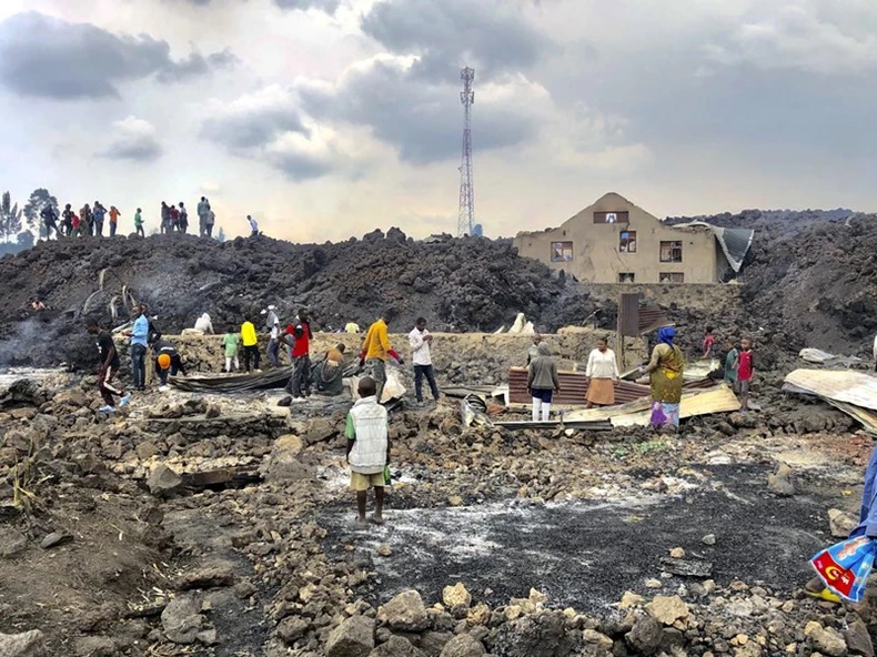 15 người chết và hàng trăm ngôi nhà bị phá hủy do núi lửa tại CHDC Congo phun trào -0
