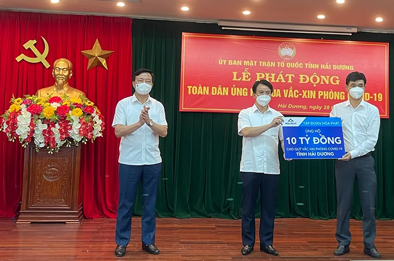 Hải Dương phát động toàn dân ủng hộ mua vaccine phòng Covid-19 -0