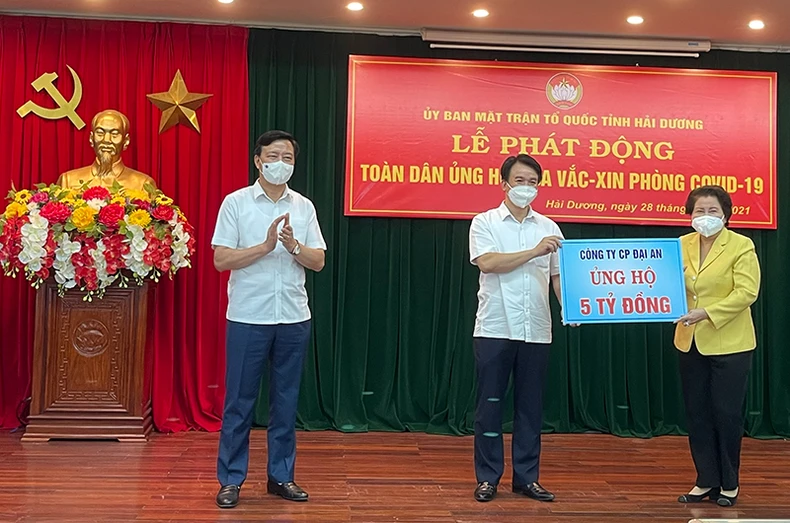Hải Dương phát động toàn dân ủng hộ mua vaccine phòng Covid-19 -0