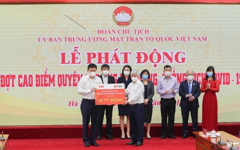 TNG Holdings Vietnam và Ngân hàng MSB ủng hộ gần 50 tỷ đồng cho hoạt động phòng, chống dịch Covid-19 -0