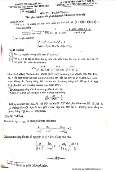 Đề thi Toán chuyên trường Tự nhiên vẫn là thử thách lớn cho thí sinh -0