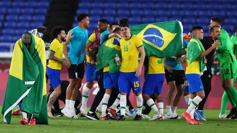 Thắng kịch tính Tây Ban Nha, Brazil giành HCV bóng đá nam Olympic Tokyo 2020 -0