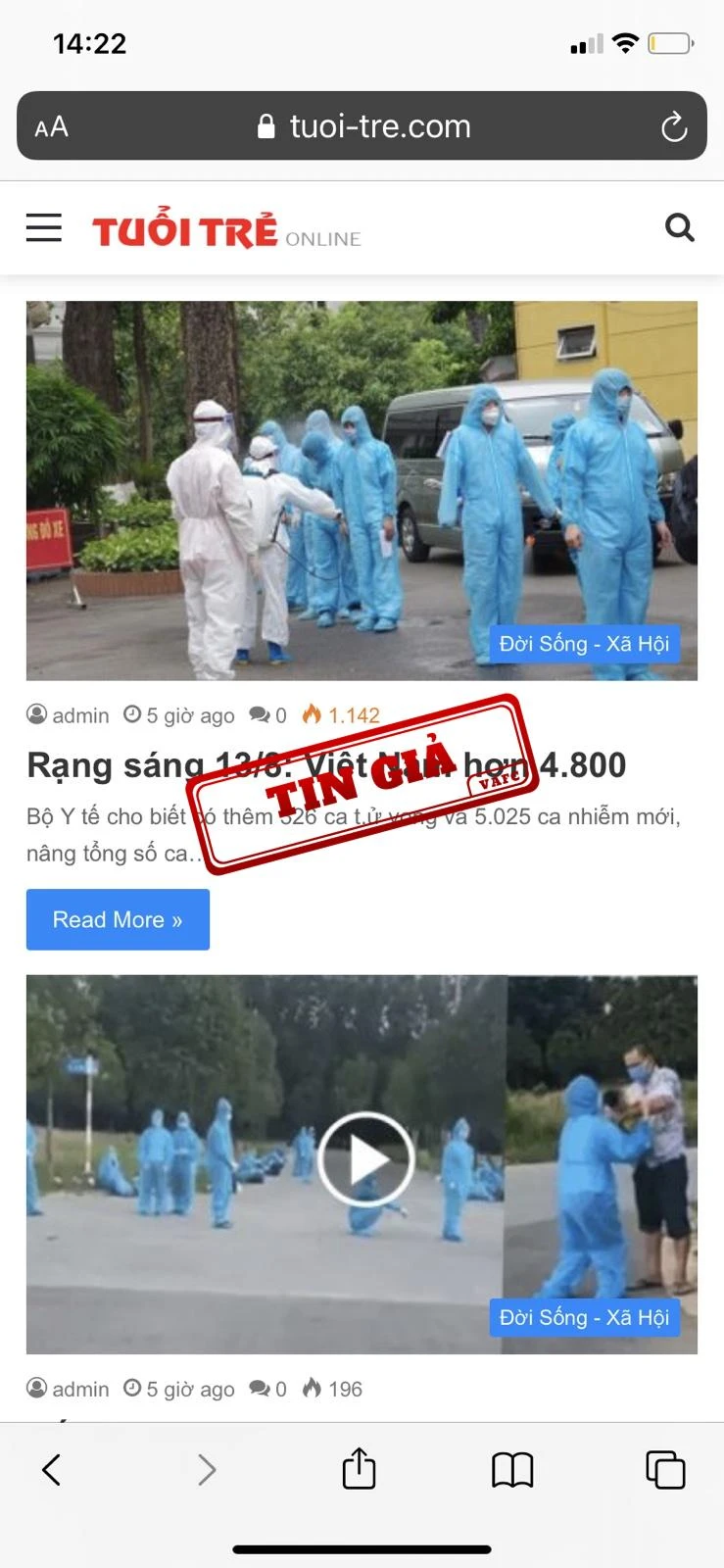 Website không phép giả mạo Báo Tuổi trẻ Online -0
