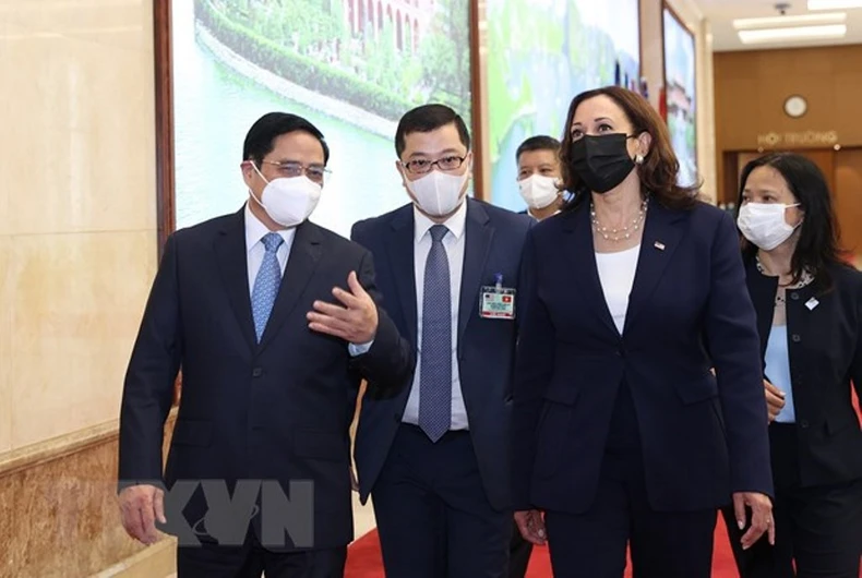 Thủ tướng Phạm Minh Chính tiếp Phó Tổng thống Hoa Kỳ Kamala Harris -0