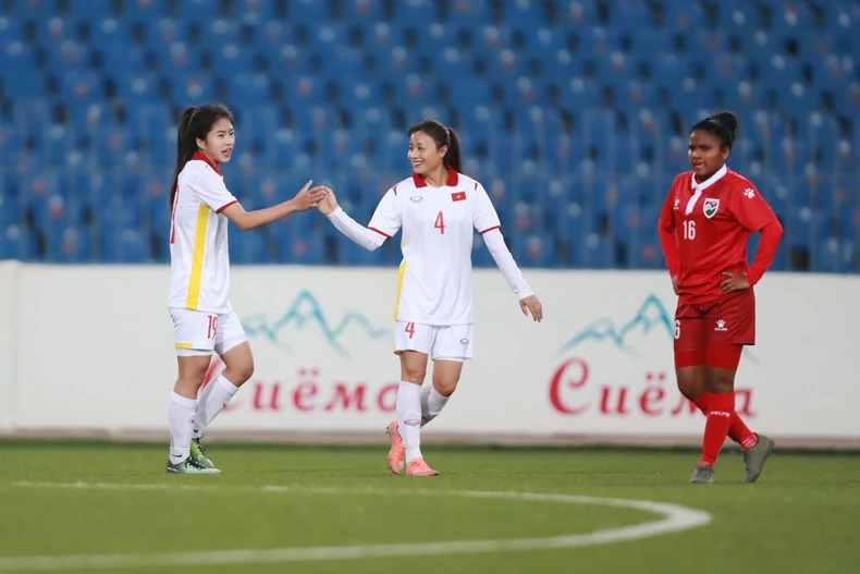 Đội tuyển nữ Việt Nam thắng 16-0 Maldives trong ngày ra quân -0