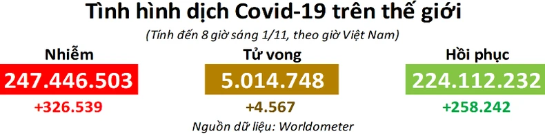 Thế giới ghi nhận hơn 2,9 triệu ca nhiễm Covid-19 trong 7 ngày qua -0