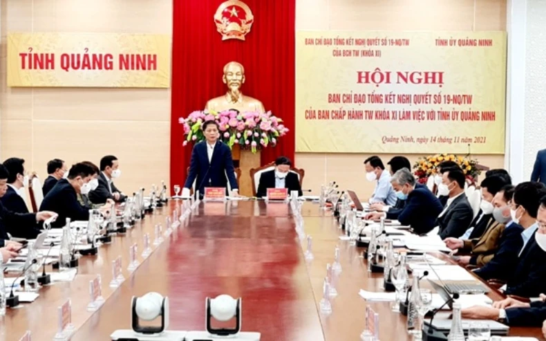 Ban Chỉ đạo Tổng kết Nghị quyết số 19-NQ/TW của Trung ương làm việc với Tỉnh ủy Quảng Ninh -0