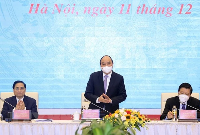 (Hình ảnh) Chủ tịch nước chủ trì hội thảo về Nhà nước pháp quyền xã hội chủ nghĩa -0