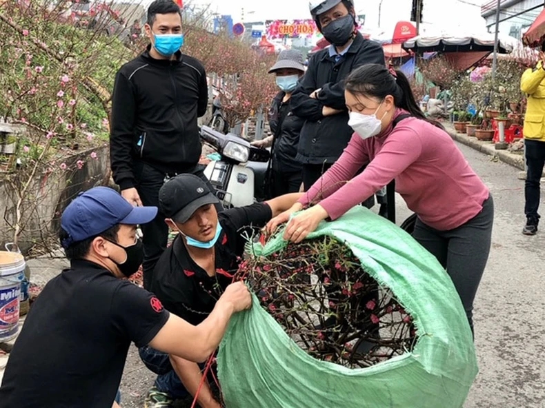 Kiểm tra hoạt động chợ hoa Xuân tại Hà Nội -0