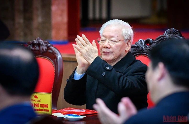 Tổng Bí thư Nguyễn Phú Trọng thăm, chúc Tết Đảng bộ, Chính quyền và nhân dân Thủ đô -0