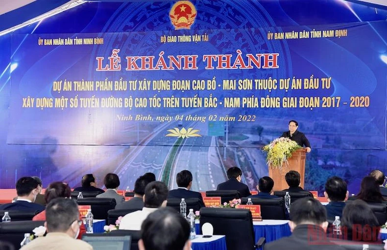 Thủ tướng Phạm Minh Chính dự lễ khánh thành cao tốc Cao Bồ - Mai Sơn -0