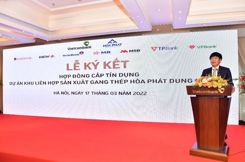 Cấp tín dụng 35 nghìn tỷ đồng cho Dự án Khu liên hợp sản xuất gang thép Hòa Phát Dung Quất 2 do Vietcombank là đầu mối thu xếp -0