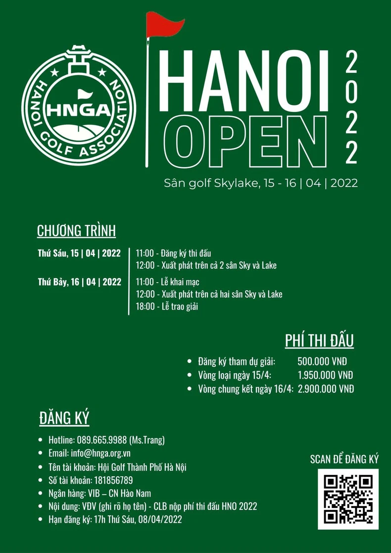 Chính thức khởi tranh Giải golf vô địch Hà Nội mở rộng -0