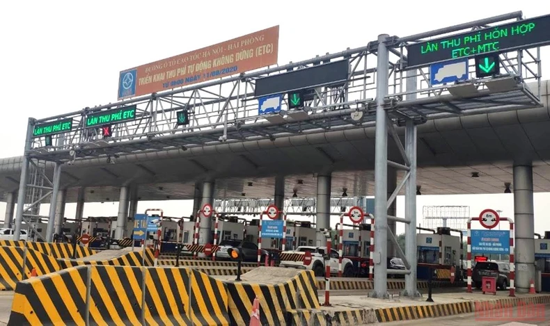 Lùi thí điểm thu phí ETC trên cao tốc Hà Nội - Hải Phòng sang tháng 6 tới -0
