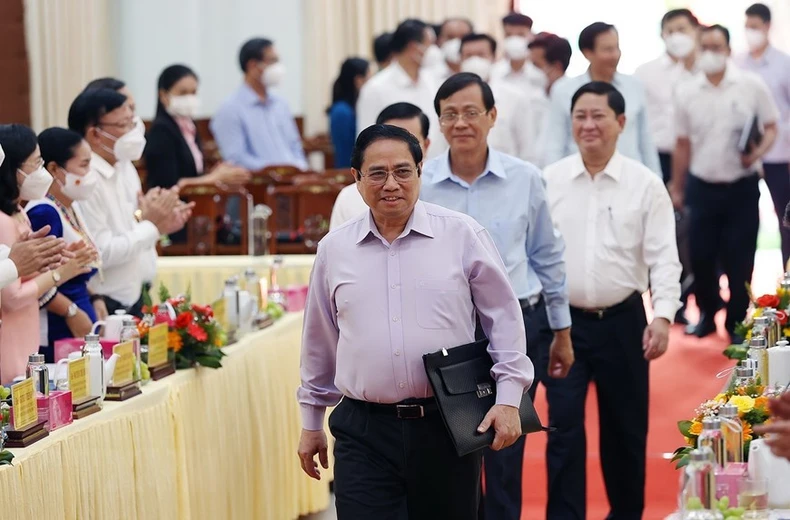 Hình ảnh Thủ tướng làm việc với lãnh đạo chủ chốt tỉnh Ninh Thuận -0