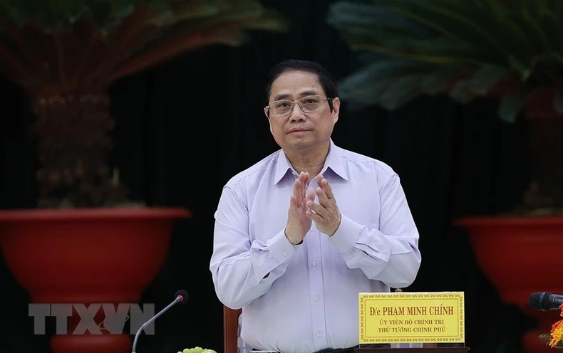 Hình ảnh Thủ tướng làm việc với lãnh đạo chủ chốt tỉnh Ninh Thuận -0