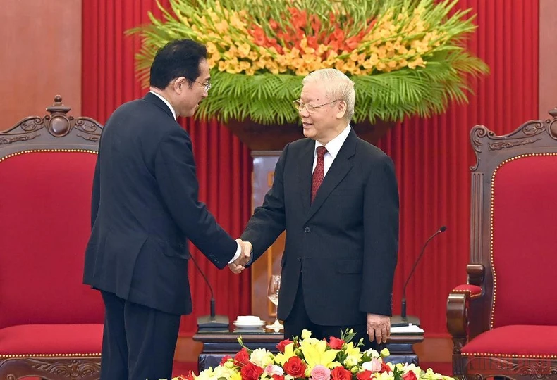 Tổng Bí thư Nguyễn Phú Trọng tiếp Thủ tướng Nhật Bản Kishida Fumio -0