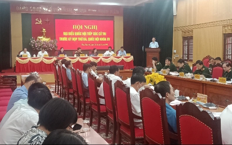 Đại tướng Phan Văn Giang tiếp xúc cử tri Thái Nguyên -0