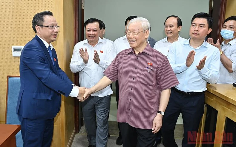 Tổng Bí thư Nguyễn Phú Trọng tiếp xúc cử tri Hà Nội -0