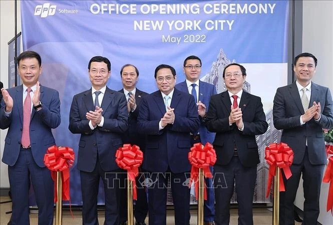 Thủ tướng Phạm Minh Chính dự Lễ khai trương Văn phòng FPT tại New York, Hoa Kỳ -0