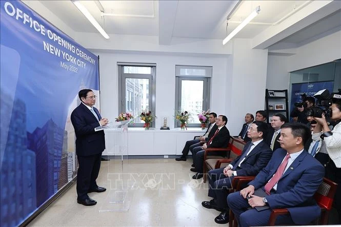 Thủ tướng Phạm Minh Chính dự Lễ khai trương Văn phòng FPT tại New York, Hoa Kỳ -0