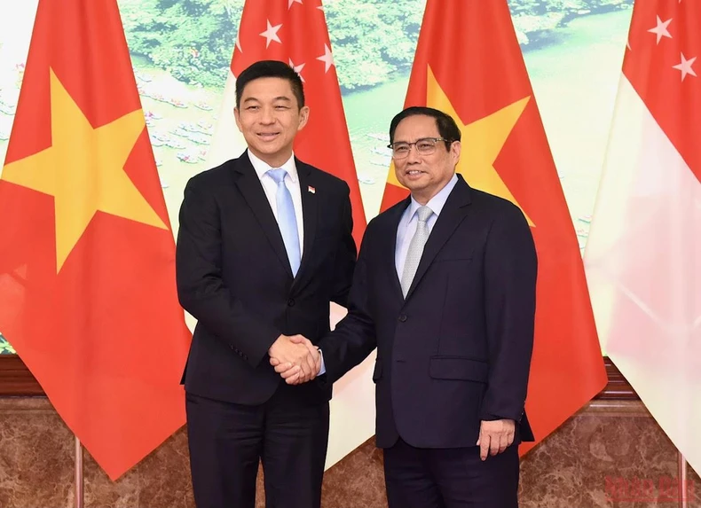Thủ tướng Phạm Minh Chính tiếp Chủ tịch Quốc hội Singapore Tan Chuan-Jin -0