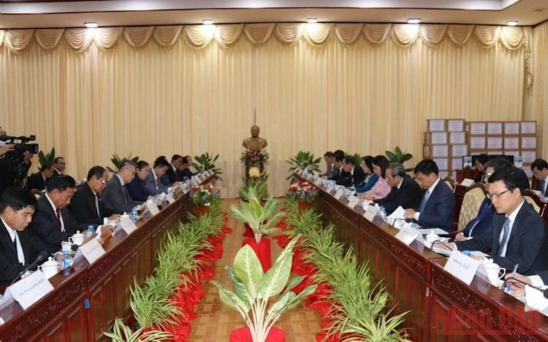 Tăng cường quan hệ đoàn kết đặc biệt, hợp tác toàn diện Việt Nam-Lào -0