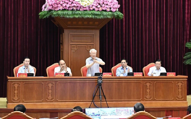 Hình ảnh Hội nghị toàn quốc tổng kết 10 năm công tác phòng, chống tham nhũng, tiêu cực -4