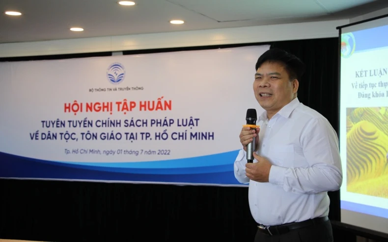 Tập huấn tuyên truyền chính sách pháp luật về dân tộc, tôn giáo -0