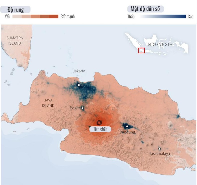 Lý do Indonesia hứng chịu nhiều thiệt hại sau trận động đất có độ lớn trung bình ảnh 1