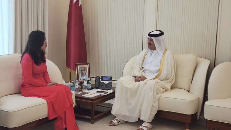 Thứ trưởng Bộ Ngoại giao Lê Thị Thu Hằng thăm và làm việc tại Qatar ảnh 2