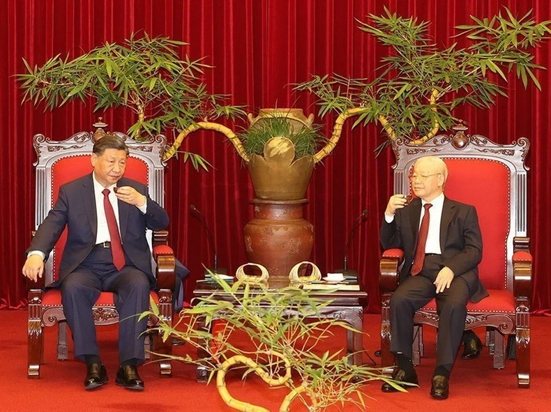 [Ảnh] Tổng Bí thư Nguyễn Phú Trọng, Tổng Bí thư, Chủ tịch Trung Quốc dự tiệc trà ảnh 3