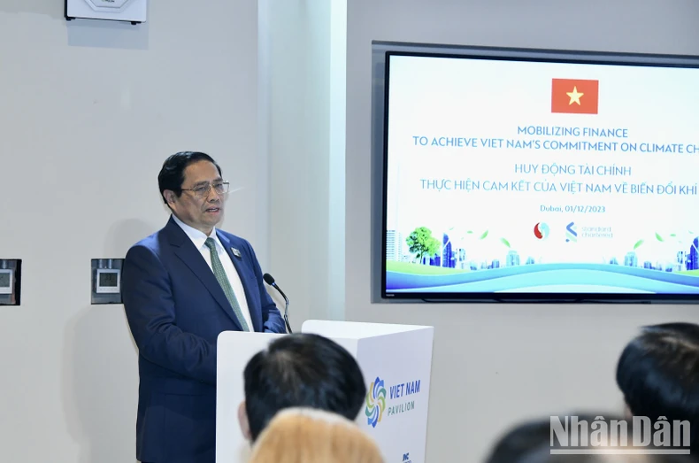 Thủ tướng Phạm Minh Chính dự Lễ công bố huy động tài chính thực hiện cam kết của Việt Nam về biến đổi khí hậu ảnh 1