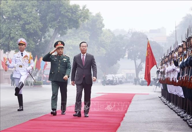 Chủ tịch nước Võ Văn Thưởng dự, chỉ đạo Hội nghị Quân chính toàn quân năm 2023 ảnh 1