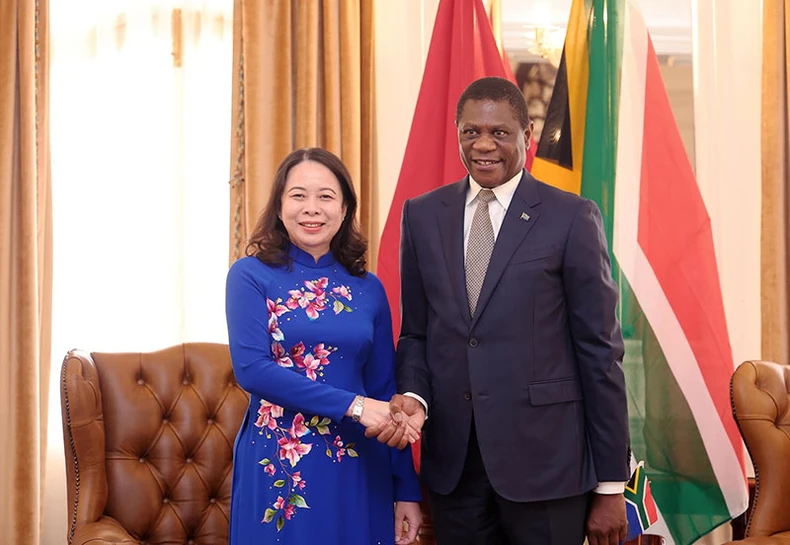 Phó Chủ tịch nước Võ Thị Ánh Xuân hội đàm với Phó Tổng thống Nam Phi Paul Mashatile ảnh 2