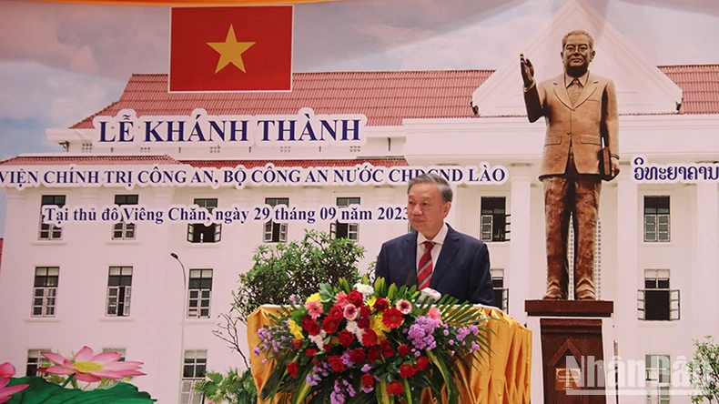 Khánh thành Học viện Chính trị Công an Lào ảnh 1