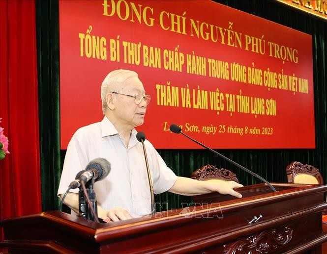 Tổng Bí thư Nguyễn Phú Trọng thăm, làm việc tại Lạng Sơn ảnh 2
