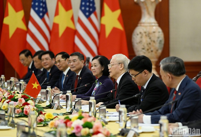 Tổng Bí thư Nguyễn Phú Trọng hội đàm với Tổng thống Hoa Kỳ Joe Biden ảnh 1