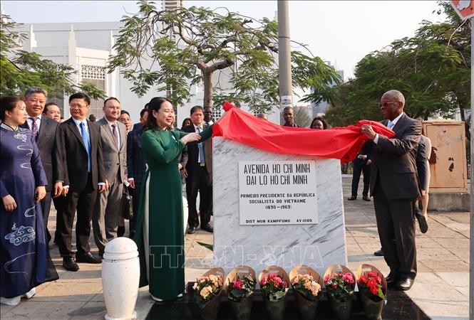 Phó Chủ tịch nước Võ Thị Ánh Xuân dự Lễ khai trương biển tên mới và dâng hoa tại Đại lộ Hồ Chí Minh ảnh 3