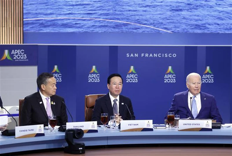 [Ảnh] Chủ tịch nước dự Đối thoại giữa các Nhà lãnh đạo APEC với khách mời ảnh 1