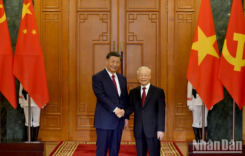 Hội đàm cấp cao giữa Tổng Bí thư Nguyễn Phú Trọng và Tổng Bí thư, Chủ tịch Trung Quốc Tập Cận Bình ảnh 1