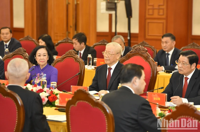 Hội đàm cấp cao giữa Tổng Bí thư Nguyễn Phú Trọng và Tổng Bí thư, Chủ tịch Trung Quốc Tập Cận Bình ảnh 2