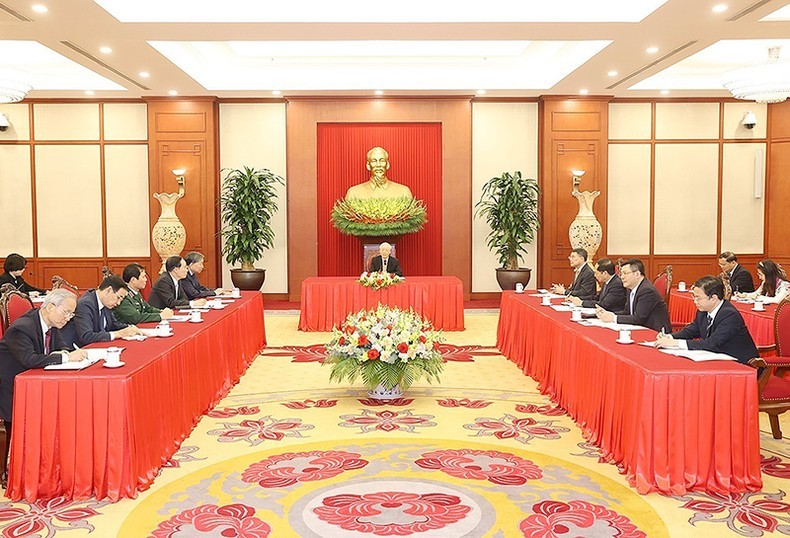 Tổng Bí thư Nguyễn Phú Trọng điện đàm cấp cao với Tổng thống Hoa Kỳ Joe Biden ảnh 1