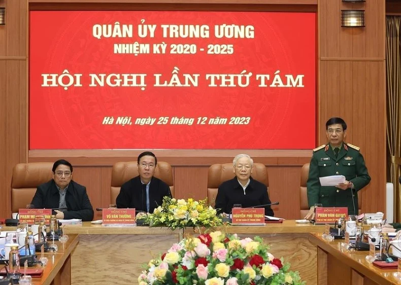 [Ảnh] Tổng Bí thư Nguyễn Phú Trọng chủ trì Hội nghị Quân ủy Trung ương lần thứ tám ảnh 5