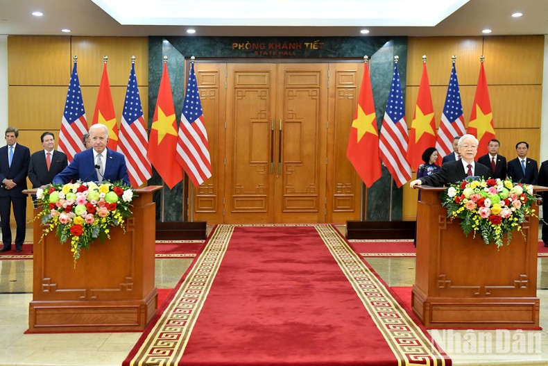 Việt Nam và Hoa Kỳ nâng tầm Quan hệ Đối tác chiến lược toàn diện vì hòa bình, hợp tác, phát triển bền vững ảnh 1